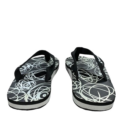 Vintage Stussy x Futura Black & White Atom Slip On Flip Flop  display picture 2