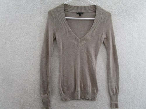 Express Women's Sweater XS Ivory Tight 