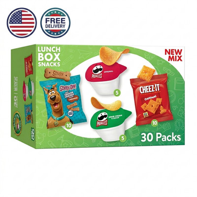 Kellogg s Variety Pack Lunch Snacks 30 Count Assorted Snack Bars Crackers Cookie