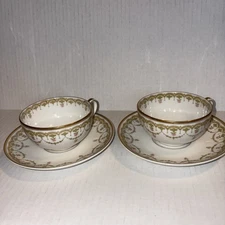 Theodore Havilland Tea Cup Saucer Limoges France Washington DC Dulin & Martin Co