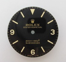 ~ Vintage Rolex #5513 Submariner 200m Gilt Black Brown Lume Repaired 369 Dial ~