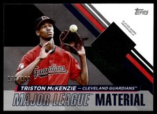 2024 Topps Major League Material Relics Black Triston McKenzie 137/199 Cleveland