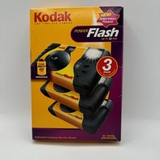 Kodak One Time Use Cameras 3 Pk Power Flash Exp 2006 800 Film