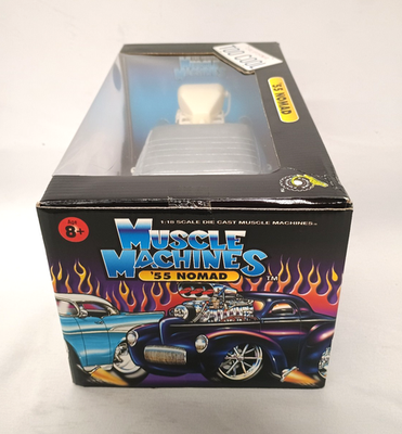 Muscle Machines '55 Nomad Diecast RAW 1:18 Scale Blue MM37 NIB