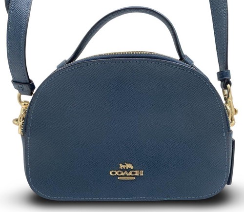 COACH Serena Satchel Peacock Blue Leather Top Handle Crossbody Bag 1589 - Picture 2 of 13