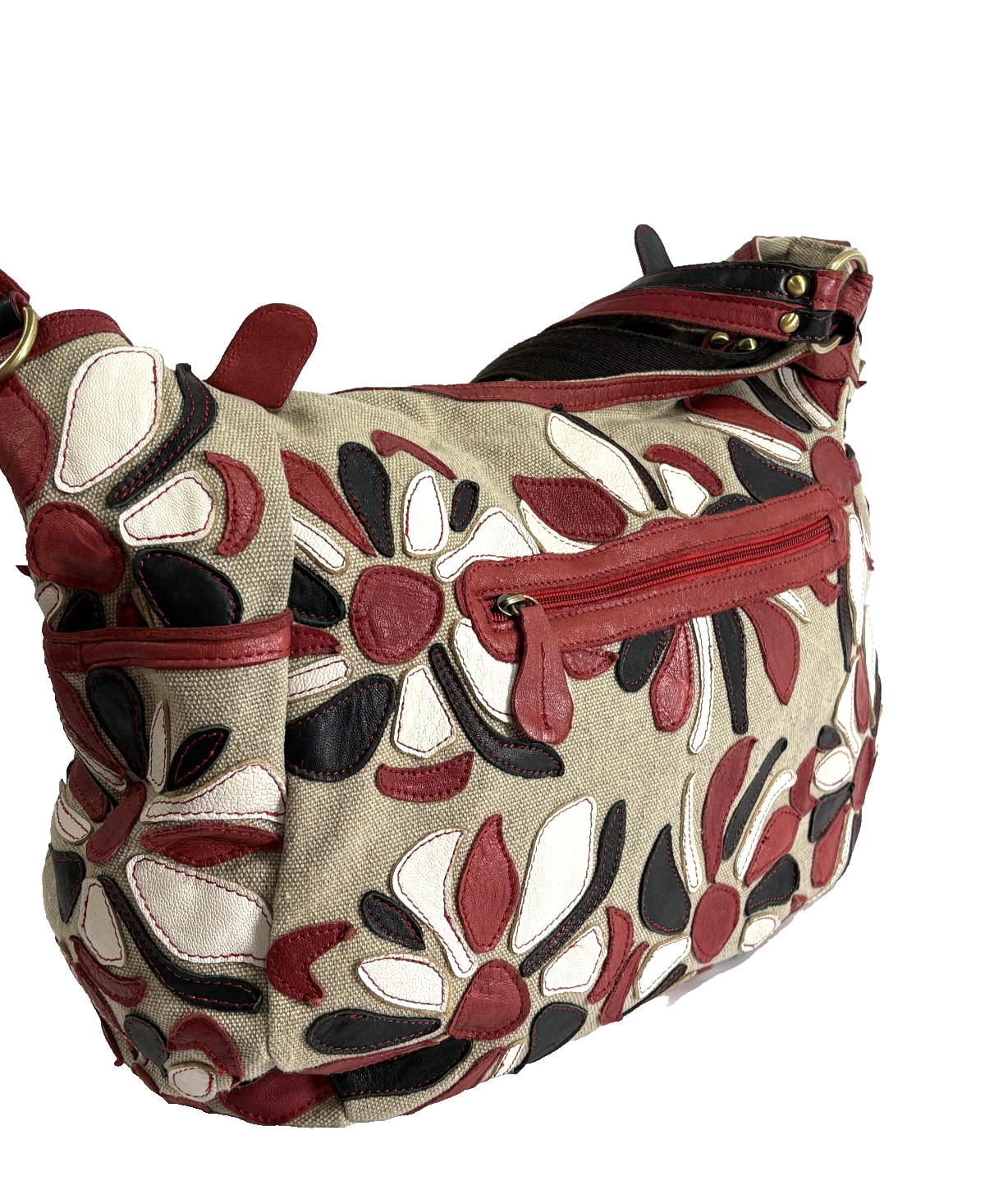 AmeriLeather  Amelia Multi-Color Patchwork Handba… - image 4