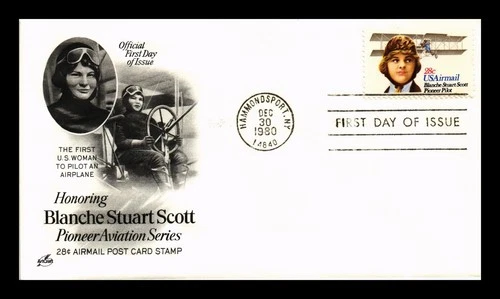 US COVER BLANCHE STUART SCOTT AVIATION PIONEER AIR MAIL FDC SCOTT C99