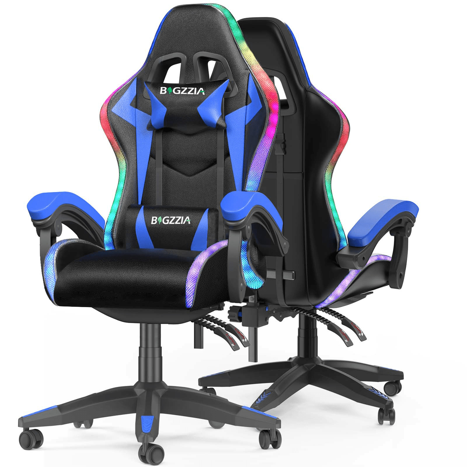 Bigzzia Gaming Chair, Ergonomic Video Game Chairs w/Pillow &