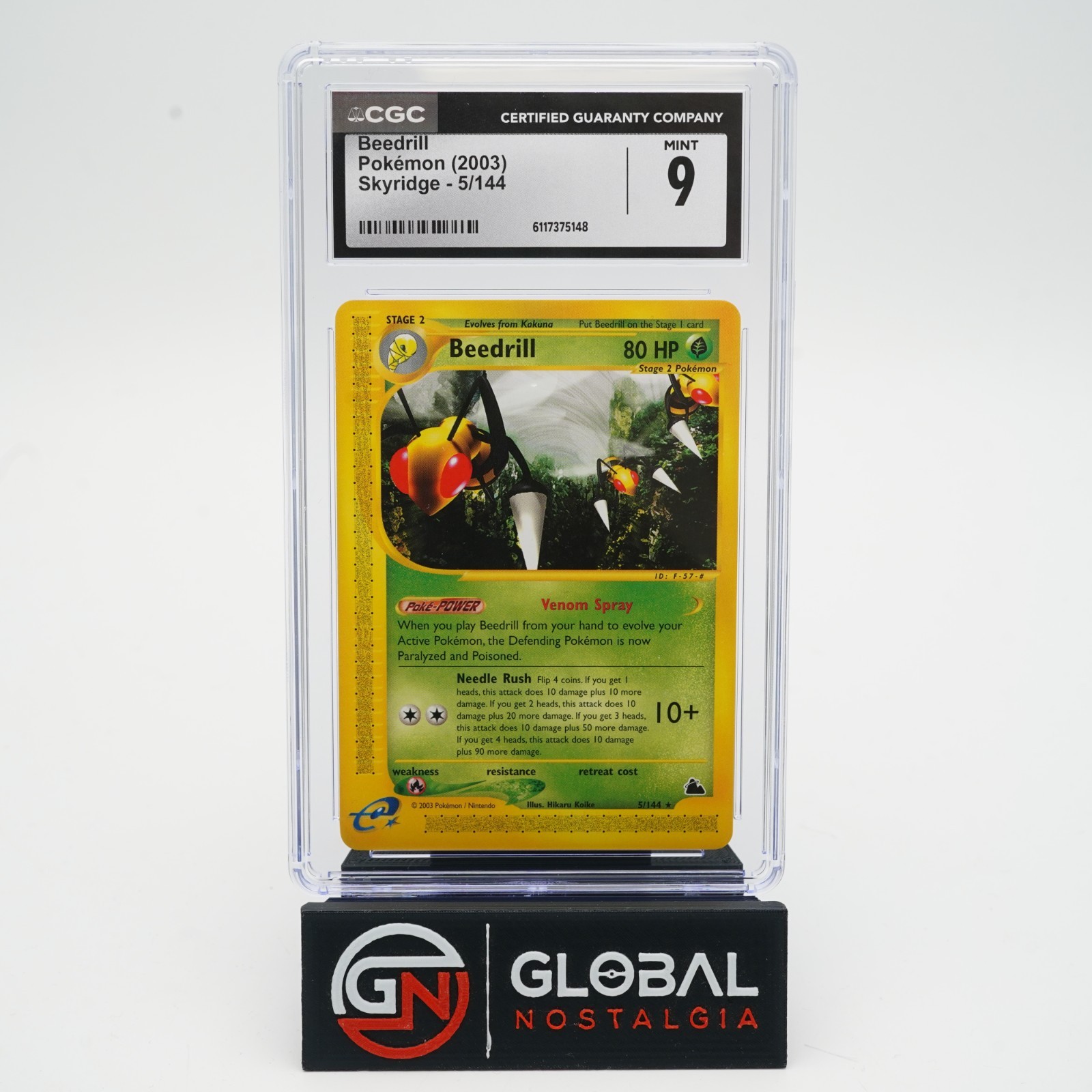 Beedrill #5 Skyridge Pokemon 2003 POP 16 CGC 9