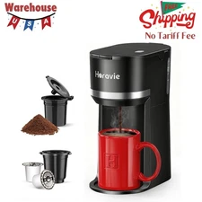 Mini Single Serve Coffee Maker for K Cup and Ground Coffee