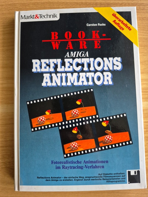 ✅ BOOK AMIGA Reflections Animator with Floppy ⭐ Commodore Amiga 2000 ⭐ Excellent ⚡