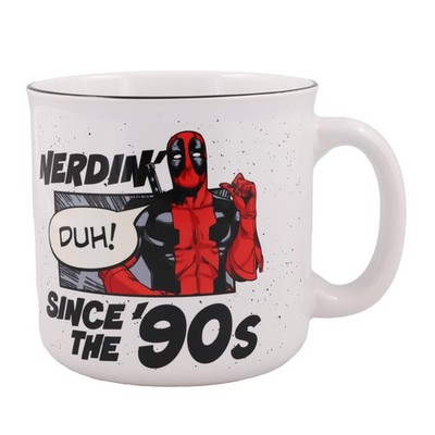 Marvel Deadpool 20oz Ceramic Camper Mug Nerdin Since the 90s Coffee Cup