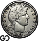 1912-D Barber Half Dollar, Choice VF++/XF Better Date