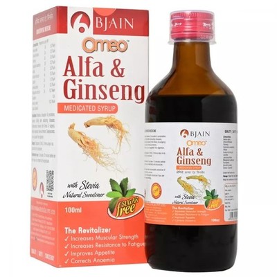 Bjain Omeo Alfa & Ginseng Zuckerfreier Sirup 100ml