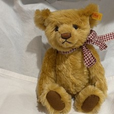 Steiff Teddy Bear Medium Brown Plush with Che...
