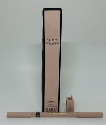 Gucci Crayon Definition Powder Eyebrow Pencil 04 Brun & Sharpener .04 oz NIB