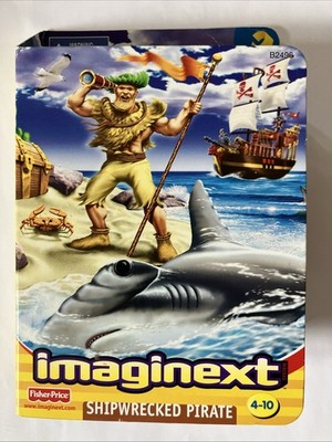 Imaginext Shipwrecked Pirate Action Figure Set 2002 Fisher Price SEALED B2496