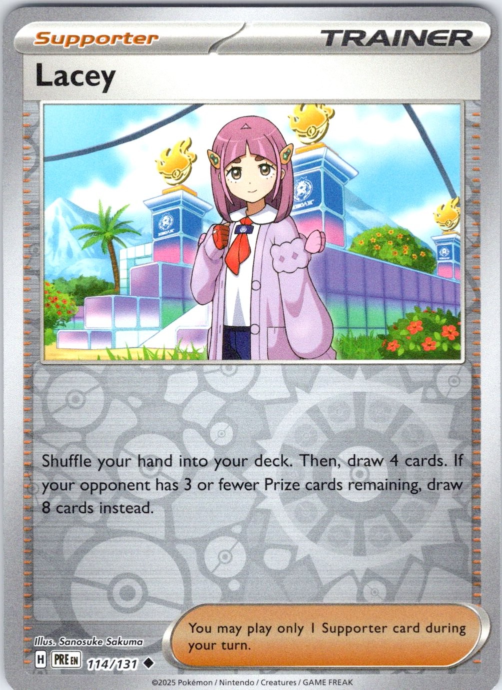 Lacey SV: Prismatic Evolutions 114/131 Reverse Holo Pokemon TCG LP
