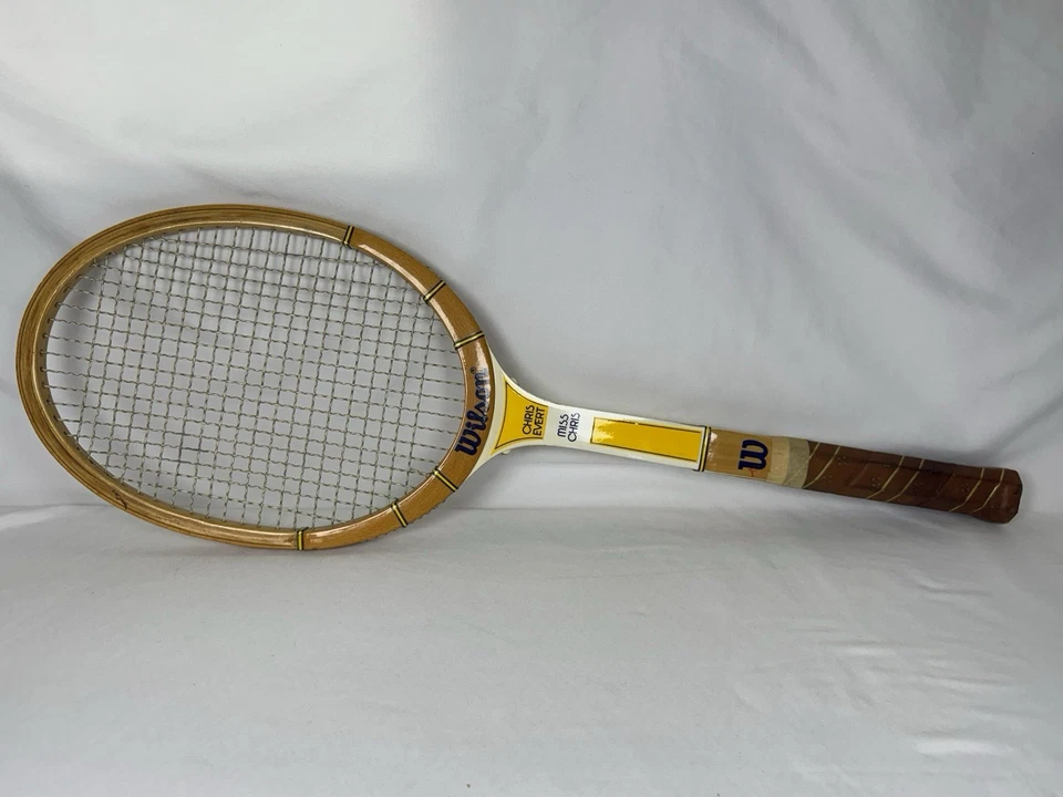 Wilson Chris Evert “Miss Chris” Wooden Tennis Racquet Vintage 4 3/8 Grip - Image 3 of 4
