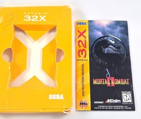 MORTAL KOMBAT II 2 COMPLETE CIB 1994 Reg Card Authentic Sega 32X
