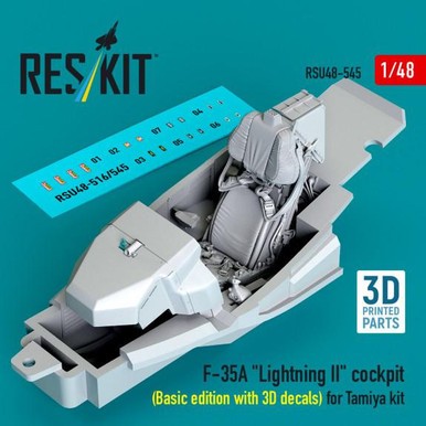 Reskit RSU48-0545 1/48 F-35A Lightning II Cockpit (Basic Edition with