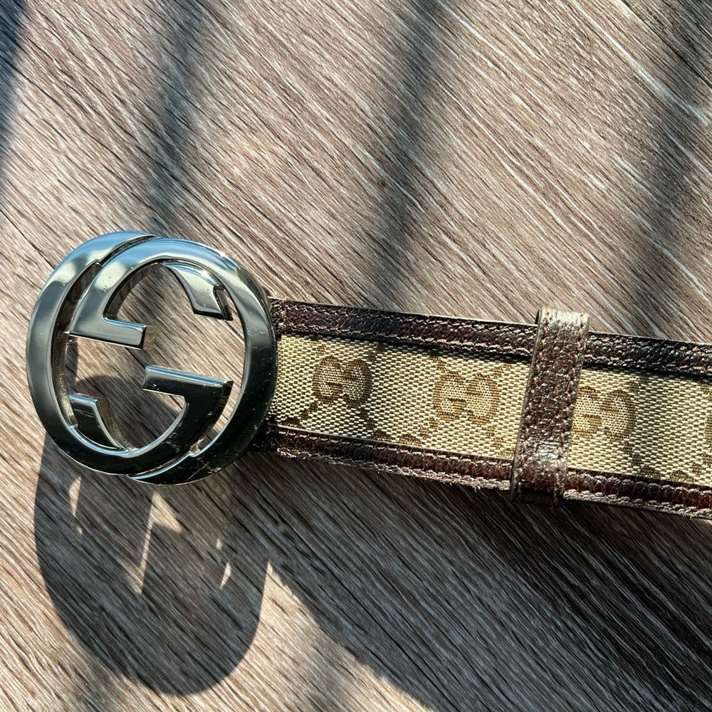 Authentic Gucci Interlocking G Men's Monogram Belt - image 1