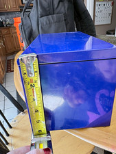U.s. General Blue Metal Tool Box 2 Drawers Glossy Finish 6 In Height