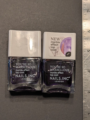 Nails Inc Marble Effect Top Coat - Your So Marbellous 2 pack