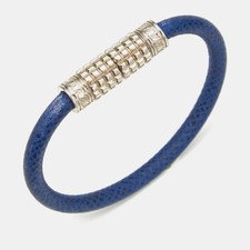 Louis Vuitton 青 レザーブレスレット M8155D 21cm louis Louis Vuitton 青 レザーブレスレット M8155D 21cm louis