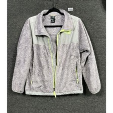 The North Face Fleece Jacket Youth Girls Size XL 18 Gray Full Zip Super Soft