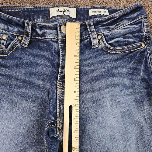 Daytrip Jeans Damen 28 lang Boot Cut Low Rise Medium Wash Stretch Denim 28x33 - Bild 4 von 12