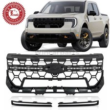 For 2025 2026 Ford Maverick Front Bumper Grille Upper Grill W Matt Black Trims