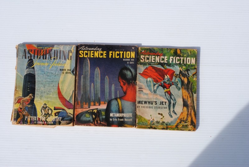 3 Astounding Science Fiction magazines from 1946