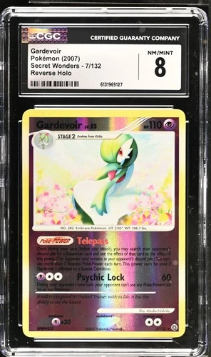 CGC 8 NM/MINT Gardevoir 7/132 Reverse Holo Secret Wonders Pokemon Card