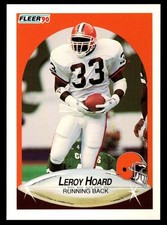 1990 FLEER UPDATE RC #U-31 LEROY HOARD ROOKIE CARD - CLEVELAND BROWNS. rookie card picture