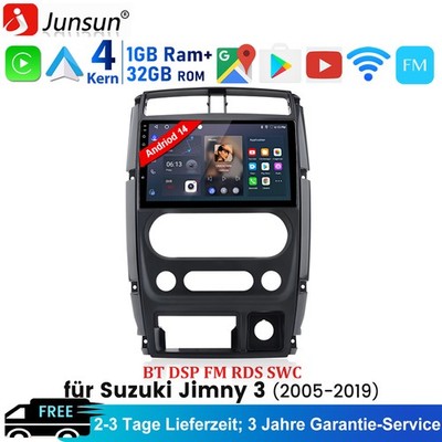 DAB+ Für Suzuki Jimny SN 2005-2019 Andriod 14 Carplay Autoradio GPS Navi WIFI BT