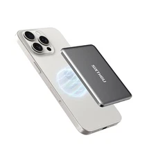 Magnetic Slim Portable Charger, 5000mAh Wireless Power Bank, S05 PD 22.5W Fas...