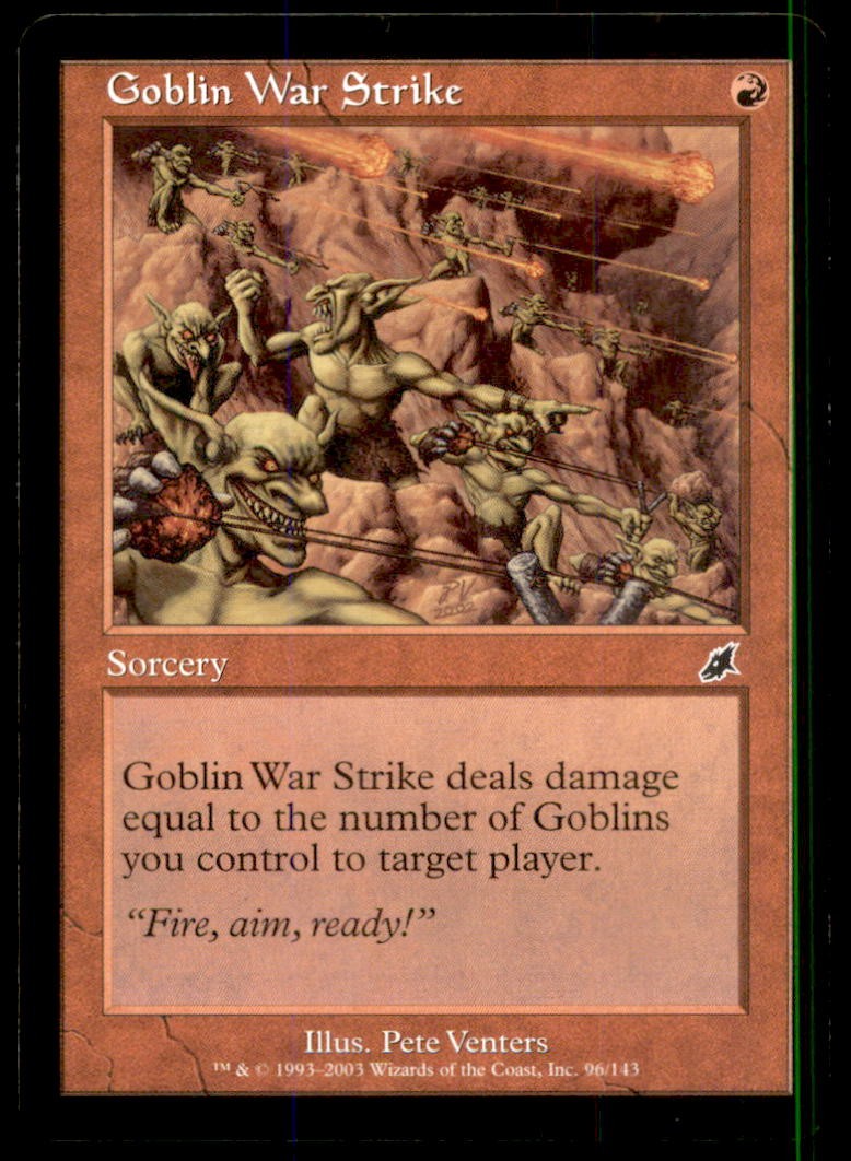 MTG Goblin War Strike LP Light Play Scourge [5188]