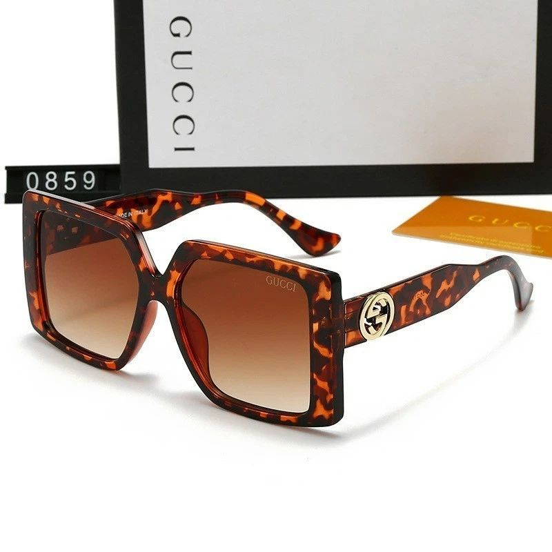 Gafas de sol cuadradas Gucci a prueba de viento para hombre y mujer gafas para montar al aire libre con caja Foto 2 de 4