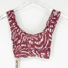 NWT SKIMS Women's Sheer Pullover Logo Bralett XS Raspberry Swirl