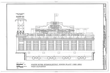 White River Hydroelectric Power Plant, West Elevation - Puget Sound Power &