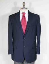 Gino Valentino Milano wool and silk blend men’s Super 150’s navy jacket size 42R