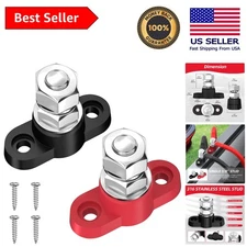 12V Power Distribution Block - Heavy Duty 250A Junction for Marine & Automotive