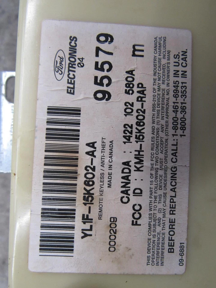 1999 for escort ECM Theft locking F87F-15K602-AA control modue computer security Foto 4 de 4