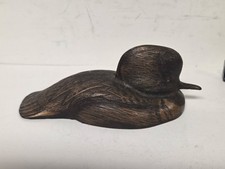 1990 Ducks Unlimited Resin Mini Duck Decoy Hooded Merganser