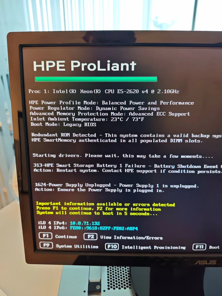 Server HP Proliant DL360 Gen9 Xeon CPU E5-2620 v4 2.10Ghz 16Gbyte RAM HD 1TByte - Immagine 2 di 4