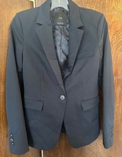Mango MNG Black Women's Single-Button Tailored Blazer Size 2