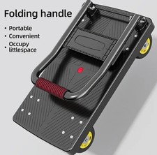 Heavy-Duty Folding Flat Cart with Silent Wheels Swivel Wheels Capacity 660Lbs