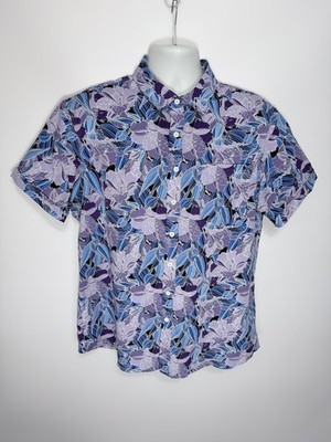 Apt 9 Herren Slim Fit Blumen Hawaii Hemd Athleisure XL Urlaub Strand Sommer USA