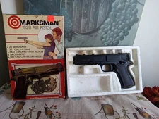 Vintage Early 1970s Marksman 1020 Repeater Air Pistol With Box .177 Cal No Co2 